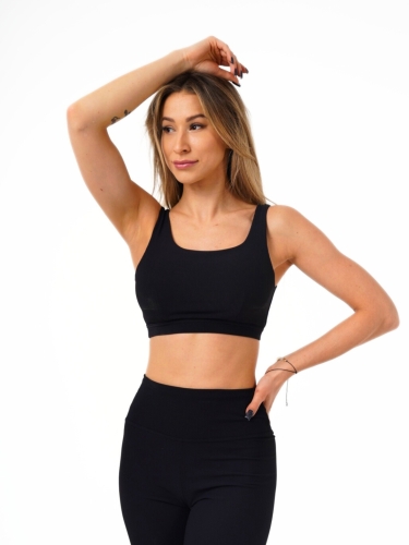 DUSHKO Top Classic Black - klasyczny czarny top - fitness, joga, pilates, stretching, taniec.jpg