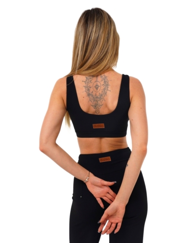 DUSHKO Top Classic Black - klasyczny czarny top - fitness, joga, pilates, stretching, taniec 1.jpg