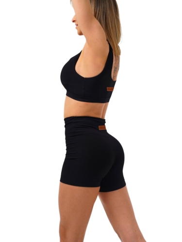 DUSHKO Spodenki Classic Black - krótkie spodenki  fitness, joga, pilates, stretching, czarne.jpg