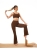 DUSHKO Spodnie Flare Flow Cocoa - dzwony  fitness, joga, pilates, stretching, taniec, brąz 1.jpg