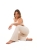DUSHKO Spodnie Flare Flow Cocoa - dzwony  fitness, joga, pilates, stretching, taniec, kremowe 3.jpg